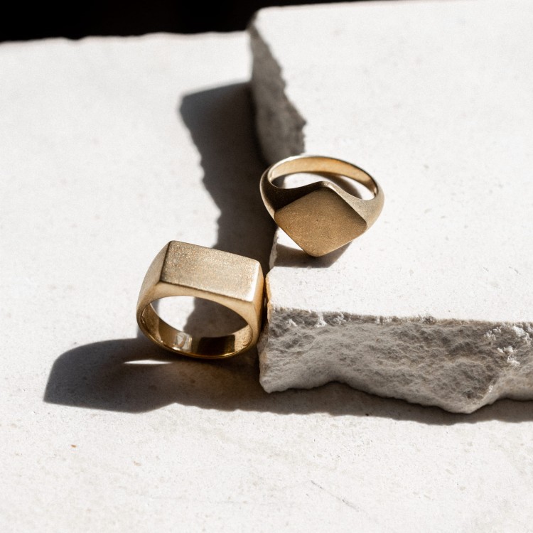 Sygnet Romb Basic Gold