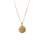 Personalizowany Naszyjnik Okrągły z Czarnym Diamentem Gold