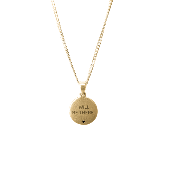 Personalizowany Naszyjnik Okrągły z Czarnym Diamentem Gold