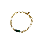 Bransoletka z Malachitem Gold