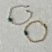 Bransoletka z Malachitem Gold