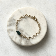 Bransoletka z Malachitem Gold