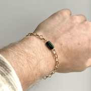 Bransoletka z Malachitem Gold