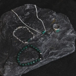 Bransoletka z Malachitem Silver