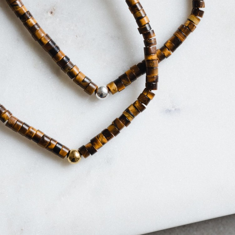 Bransoletka Oponka Tygrysie Oko Silver