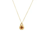 Naszyjnik Star Lock z Granatem Gold
