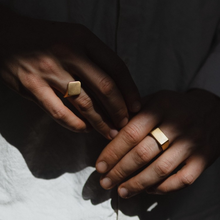 Sygnet Romb Basic Gold