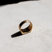 Złoty Sygnet Prostokąt Basic