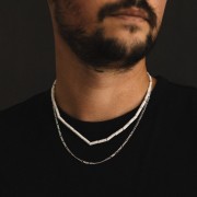 Naszyjnik Rurka Howlit Biały