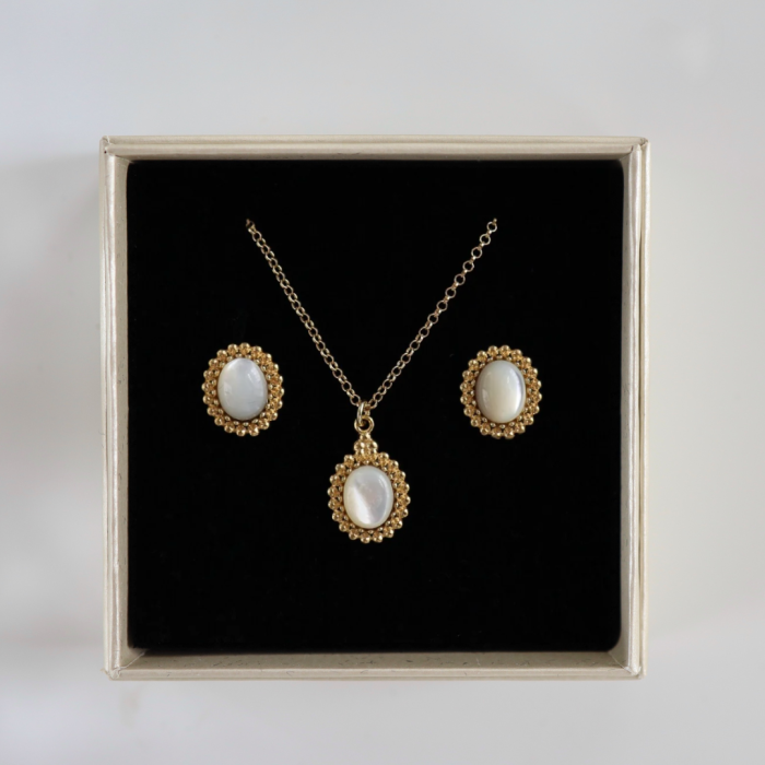 Zestaw Gold Vintage z Kamieniem Do Wyboru (id: 2223)