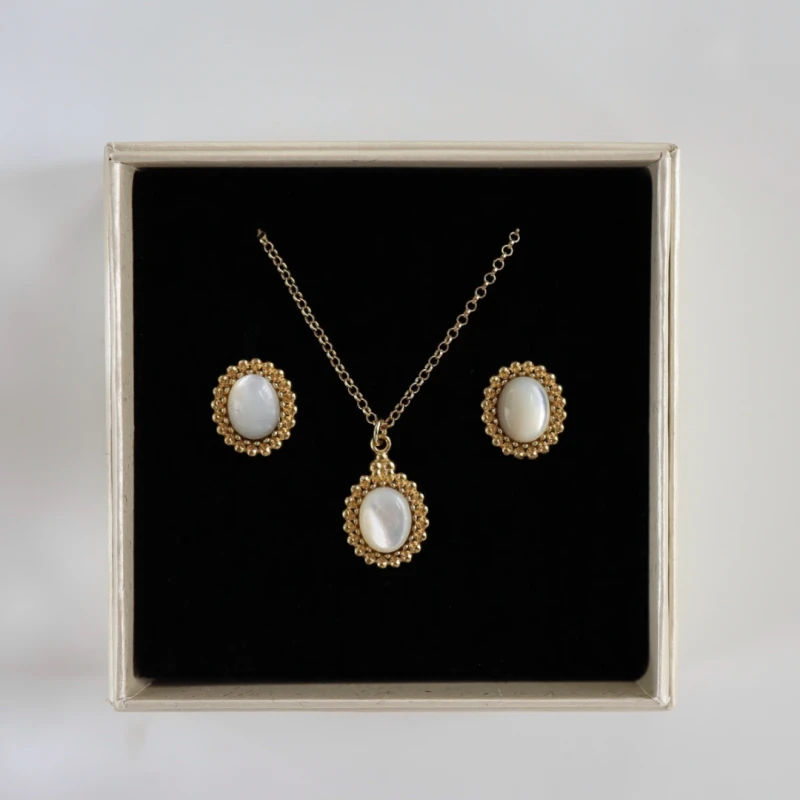 Zestaw Gold Vintage z Kamieniem Do Wyboru (id: 2223)