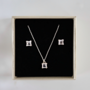 Zestaw Silver z Kwadratowym Kamieniem Do Wyboru (id: 2230)