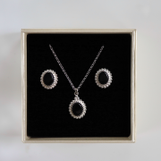 Zestaw Silver Vintage z Kamieniem Do Wyboru (id: 2239)