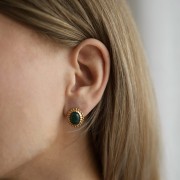 Kolczyki Vintage z Awenturynem Gold