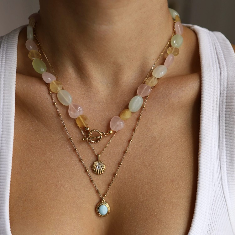 Naszyjnik z Larimarem w Owalnej Oprawie Gold (id: 2800)