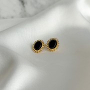 Kolczyki Vinatge z Onyksem