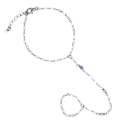 Bransoletka z Pierścionkiem z Akwamarynem Silver (id: 2864)