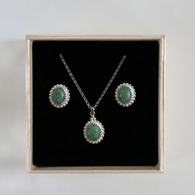 Zestaw Silver Vintage z Awenturynem.webp