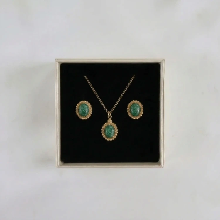 Zestaw Gold Vintage z Awenturynem.webp