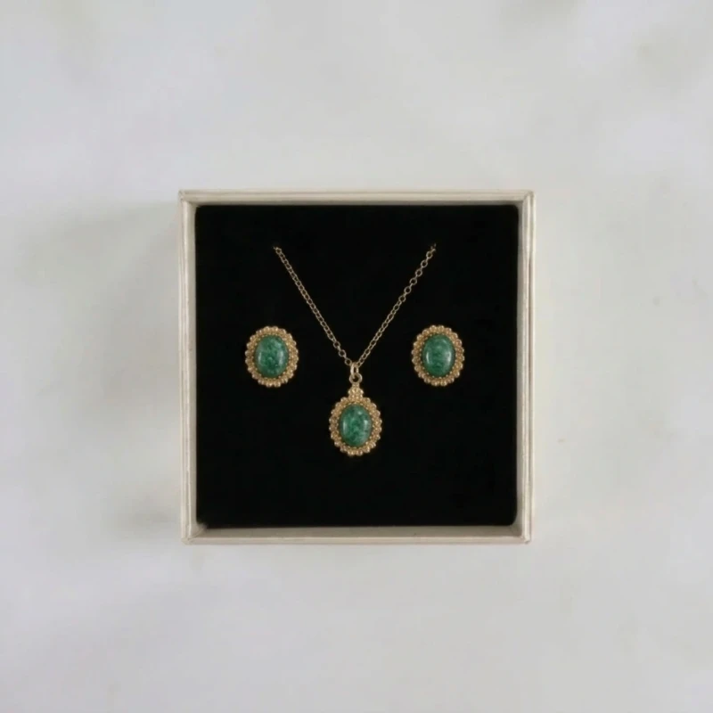 Zestaw Gold Vintage z Awenturynem.webp