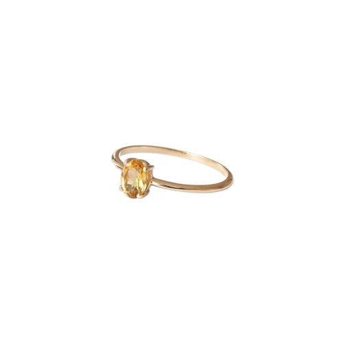 Pierścionek z Cytrynem Gold (id: 1918)