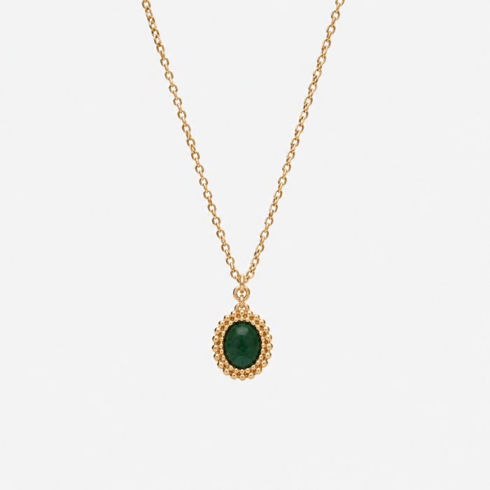 Naszyjnik w Stylu Vintage z Awenturynem Gold