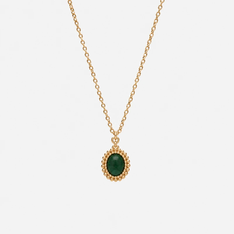Naszyjnik w Stylu Vintage z Awenturynem Gold