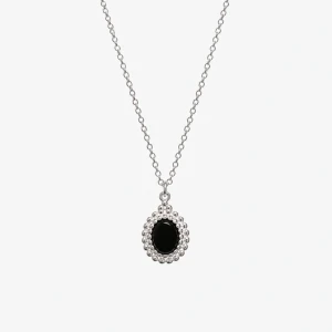 Naszyjnik Vintage z Onyksem Silver