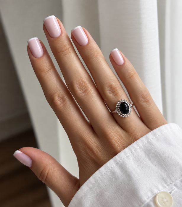 Pierścionek Vintage z Onyksem Silver