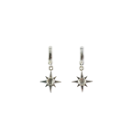 Kolczyki Róża Wiatrów z Kryształem Górskim Silver