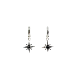 Kolczyki Róża Wiatrów z Onyksem Silver