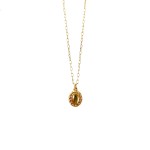 Naszyjnik w Stylu Vintage z Cytrynem Gold 
