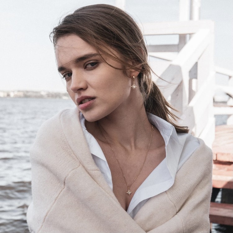 Zestaw  z kryształem górskim