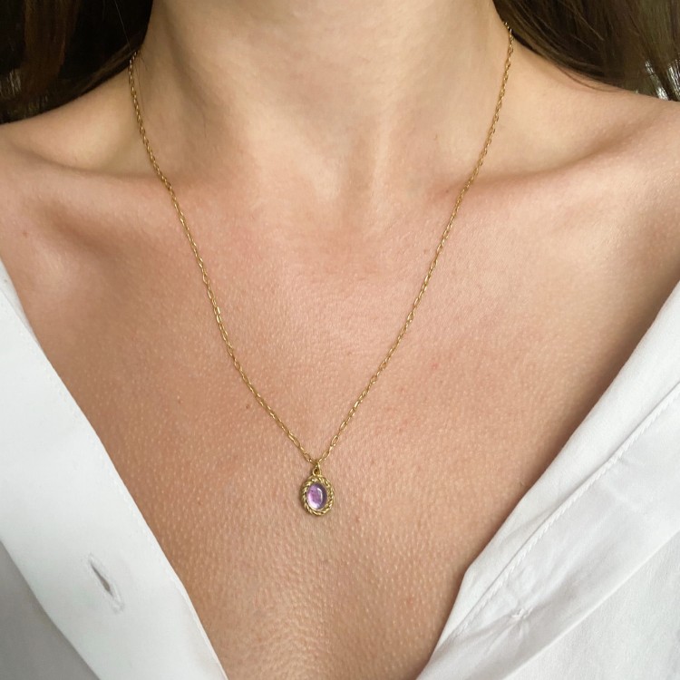 Naszyjnik z ametystem