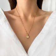 Naszyjnik z kwarcem różowym 50 cm