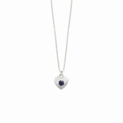 Naszyjnik Mini Serce z Iolitem Silver