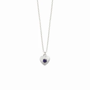 Naszyjnik Mini Serce z Iolitem Silver