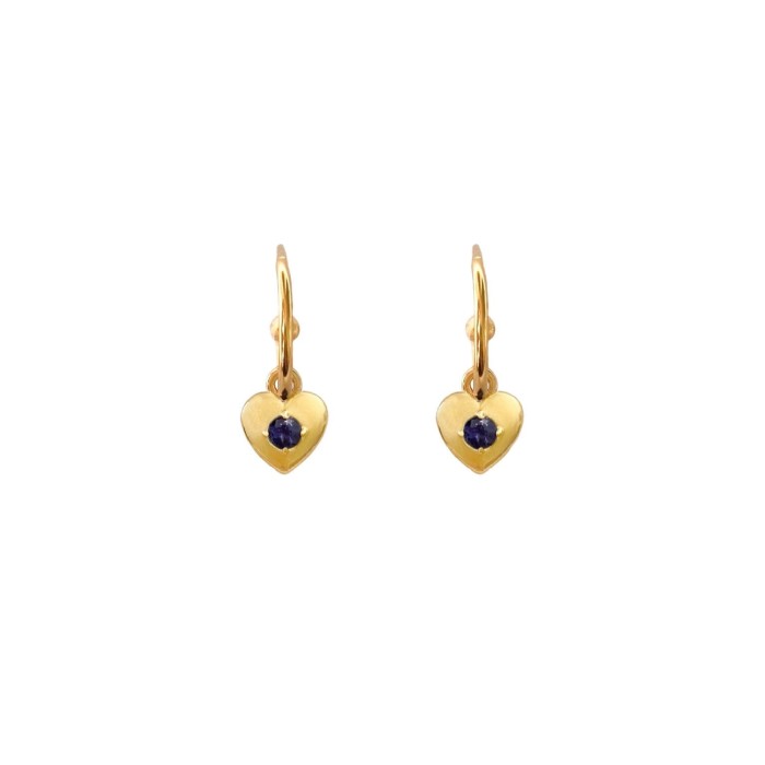 Kolczyki Serca z Iolitem Gold (id: 1503)