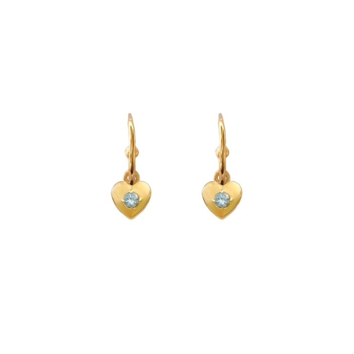Kolczyki Serca z Topazem Gold (id: 1504)