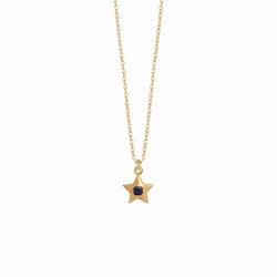 Naszyjnik Mini Gwiazdka z Iolitem Gold