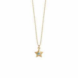 Naszyjnik Mini Gwiazdka z Topazem Gold