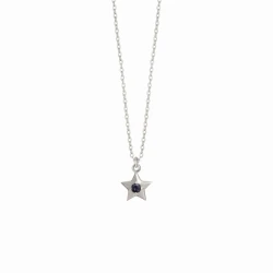 Naszyjnik Mini Gwiazdka z Iolitem Silver 