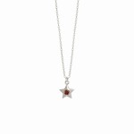 Naszyjnik Mini Gwiazdka z Granatem Silver
