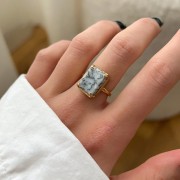 Pierścionek z agatem dendrytowym