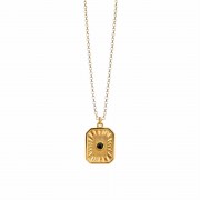 Naszyjnik Medalion Prostokątny ze Spinelem Gold (id: 1681)