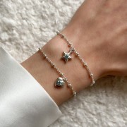 Bransoletka z Gwiazdką i Minerałem Silver