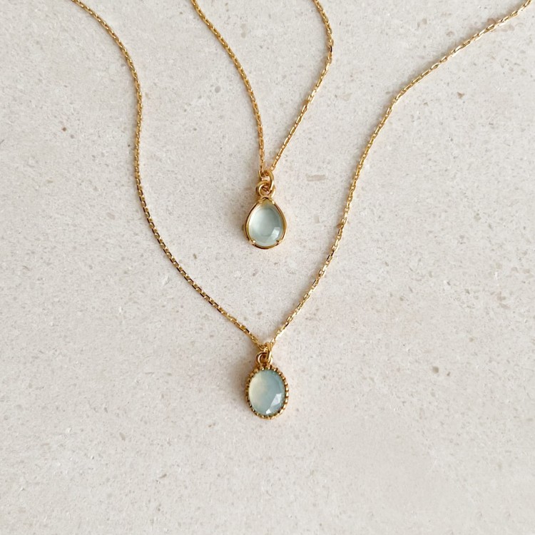 Naszyjniki z agatem miętowym