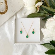 Biżuteria z agatem zielonym