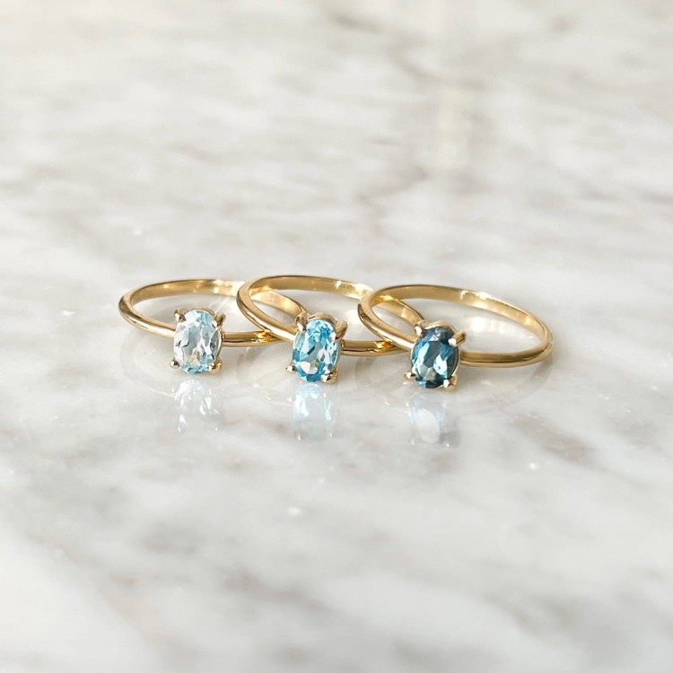 Pierścionki z topazami