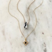 Naszyjnik z jaspisem zebra i onyksem